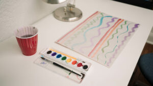 art materials are used in art therapy for calming effects like meditation and breathing techniques