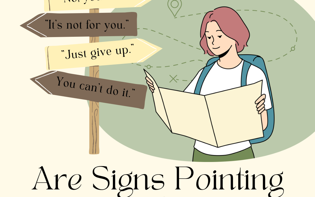 signs pointing toward therapy